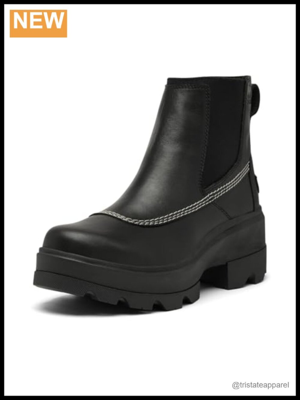 Waterproof Leather Chelsea Boot Ankle Bootie Slip-On EVA Footbed